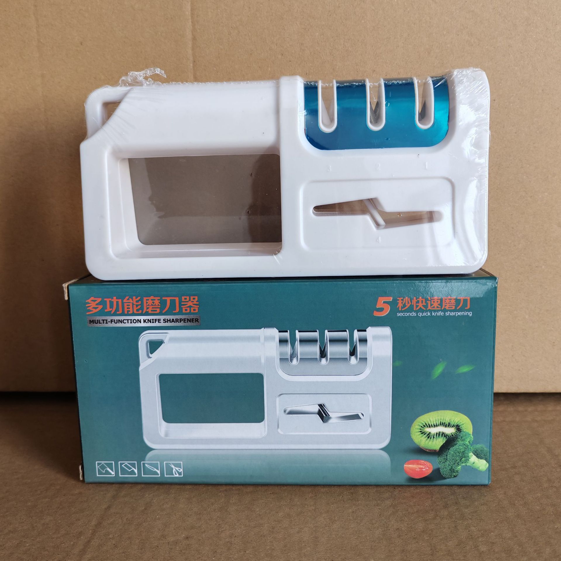 Cuatro en uno afilador de cuchillo rápido de diamante artefacto cuchillo blunt destructor afilador fino piedra afilador de cuchillo no automático para el hogar