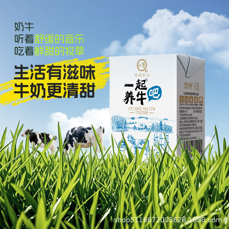 认养牛奶一起养牛吧纯牛奶青少年学生儿童中老年全脂牛奶整件批发|undefined