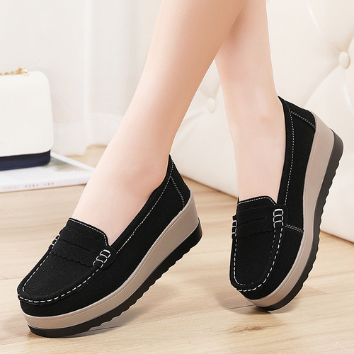 35-43 size wide-width spring and autumn mother's shoes with thick sole casual shoes, mule shoes for women, single shoe on foot
