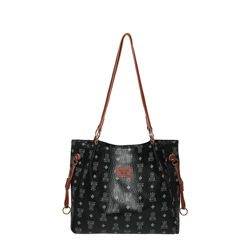Retro 2025 nuevo estilo de moda de viaje de hombro bolso de brazo de mujer textura universal bolso de mano gran capacidad