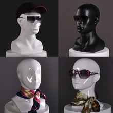 头模道具 玻璃钢模特头 VR眼镜帽子饰品假人头模型男女儿童 衣秀