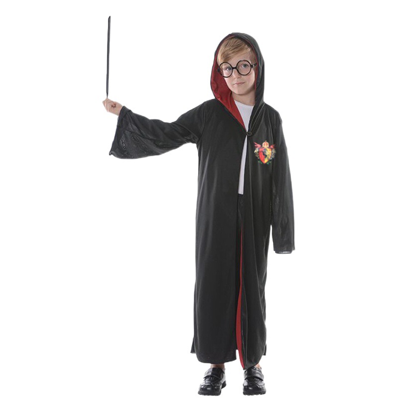 Halloween niños película y televisión clásico mago cos traje niño asistente rendimiento traje
