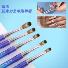 貂毛美甲水晶笔100%Kolinsky延长指甲油雕花金属杆毛笔工厂