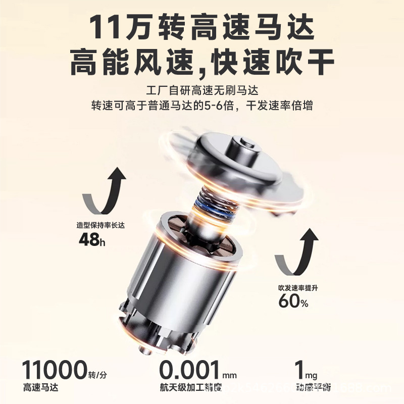 Dai Master Huaqiangbei シリンダーコームヘアアイロンハイパワー速乾性多機能スマート HS05 スタイラーヘアアイロン|undefined