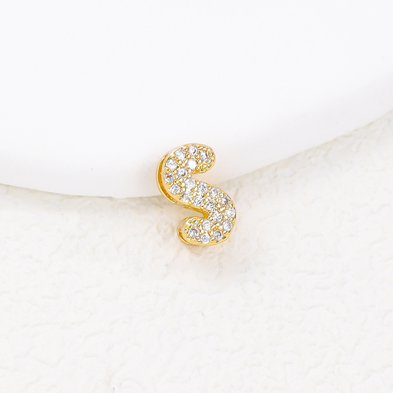 2g Weight Pendant Jewelry Making Type Zircon Inlay Material Charms, Necklace Classification 1 Piece Quantity Copper Material Letter, Word Pattern All Seasons Season Cute, Classic Style Style 1 Piece Copper Zircon Letter Word Pendant Charms Necklace 21