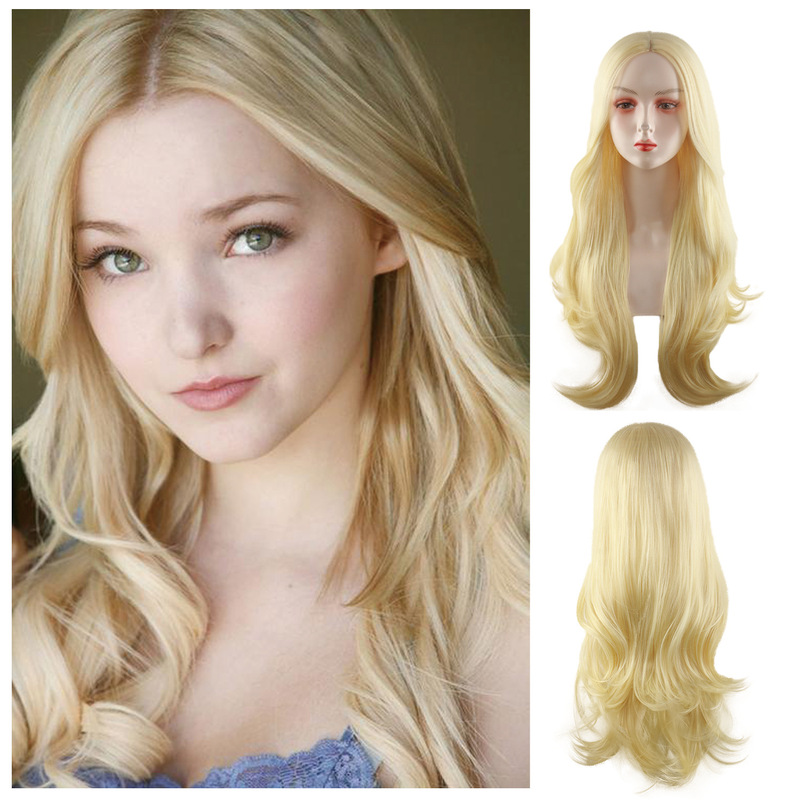 Film and Television Wig, Kidsren and Adults, Barbie Princess Character Dress-up Wig, Light Gold Wavy Wig