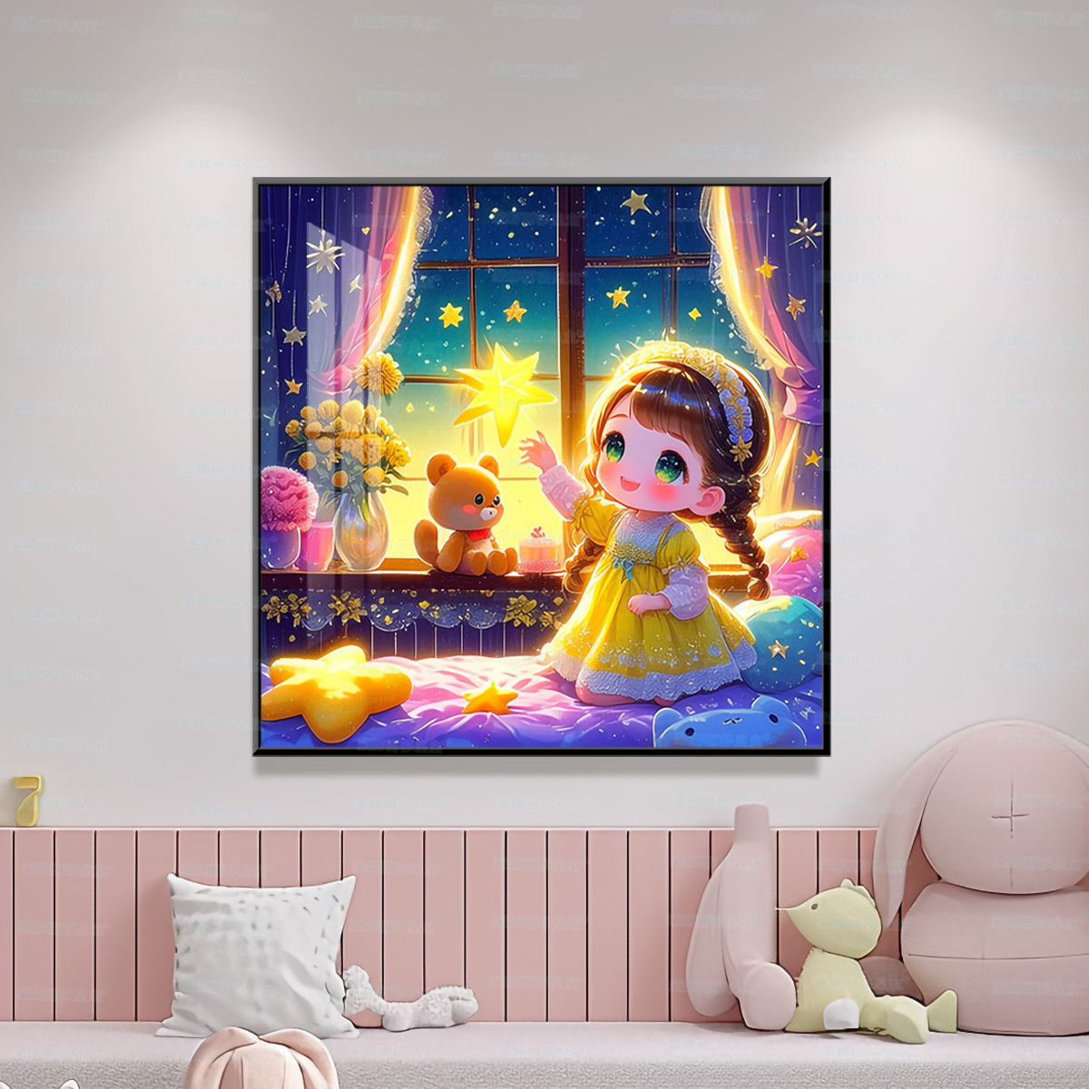 [Algodón importado] Mona Lisa real bordado cruzado pequeño niño nuevo lindo curar decoración de la habitación de los niños image 3