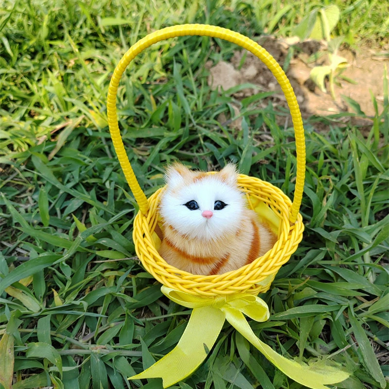 Реалистичная игрушка, корзина, модель животного