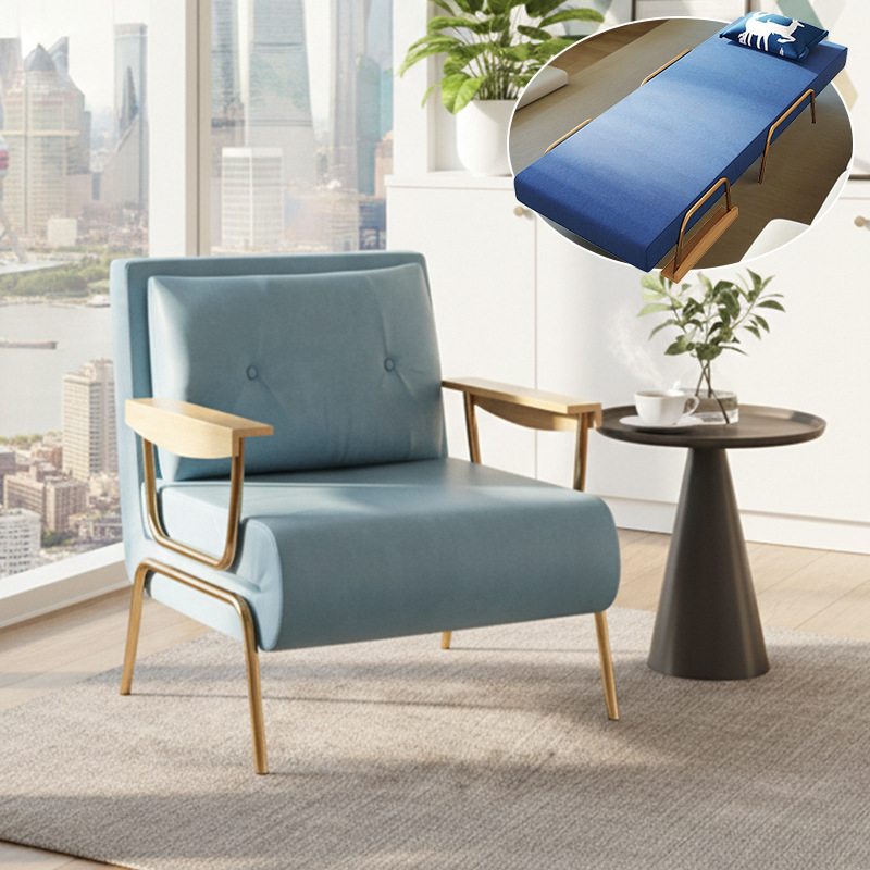 Folding Sofa Bed Dual-Purpose Single-Person Small Apartment Office Lunch Break Companion Living Room Study Japanese-Style Double Sofa Chair