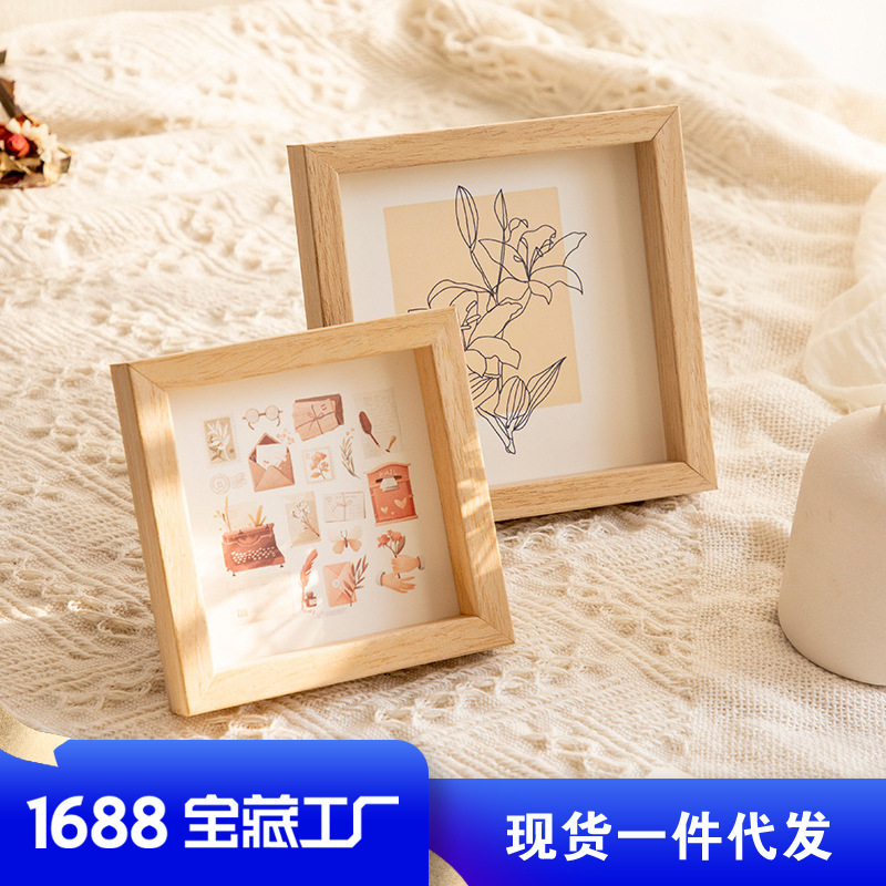 Wash the Photos and Make Them into Photo Frames, Photo Frames, 6 Inches 7inch 8inch A4 Wall-Mounted Simple Square Photo Frames, Table Setting