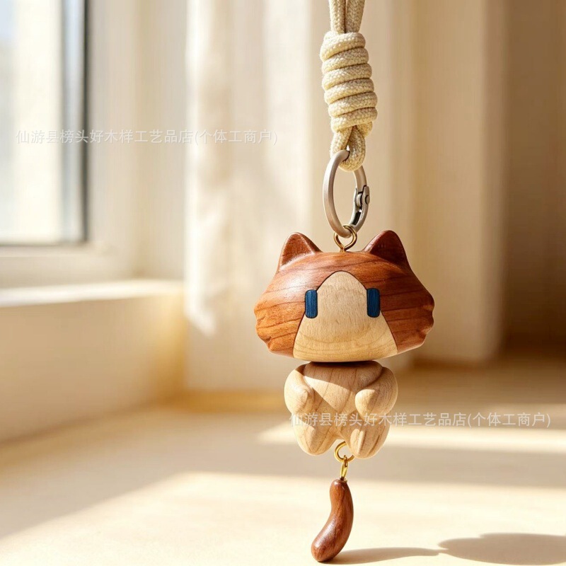 Monthly Pay Cat Cute Keychain Pendant Exquisite Small Gift Bag Ornament Simple Versatile Decorative Item Car Dashboard Hanger