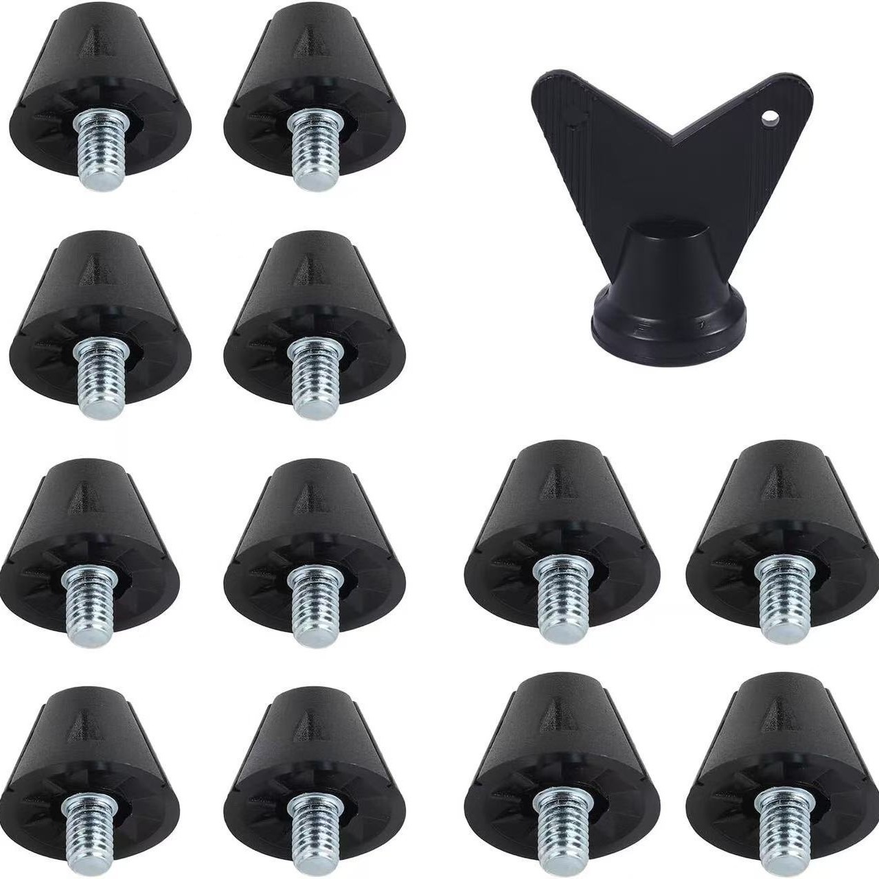 Factory Direct Sales Cross-Border Hot-Selling Football Shoe Studs, Adjustable Nylon Studs 13mm 16mm, Football Supplies 5mm Screws