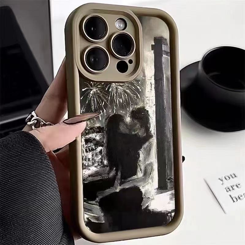 Nueva pareja para iPhone 16pro funda para teléfono móvil Apple 15 anti-caída 14 arte 13promax Europa y América 12x