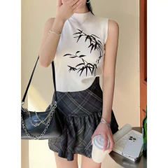 Ladies' Summer New Fashion Ethnic Knit Tank Top with Unique Design, Unconventional and Charming, Modern Chinese Style, Outerwear Sleeveless Top