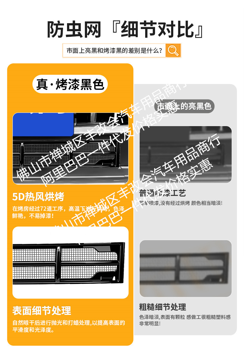 Suitable for Hongqi Hs3 Integrated Welded Car Insect-Proof Net Front Grille Special Modification Accessories