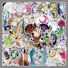 50张手贴纸暗黑女巫哥特万圣节防水装饰手账保温杯收纳箱手机贴纸