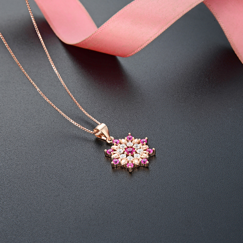 Al por mayor estilo simple octogonal Collar personalizado Corea del Sur s925 plata ZIRCON colgante de cadena clavícula las mujeres creativas