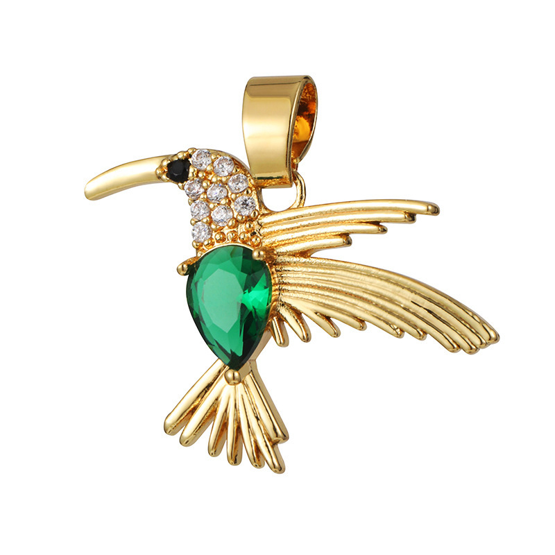 Joyas transfronterizas colgante de rubí esmeralda ligero de lujo accesorios de acero de titanio collar no decolor cadena clavícula