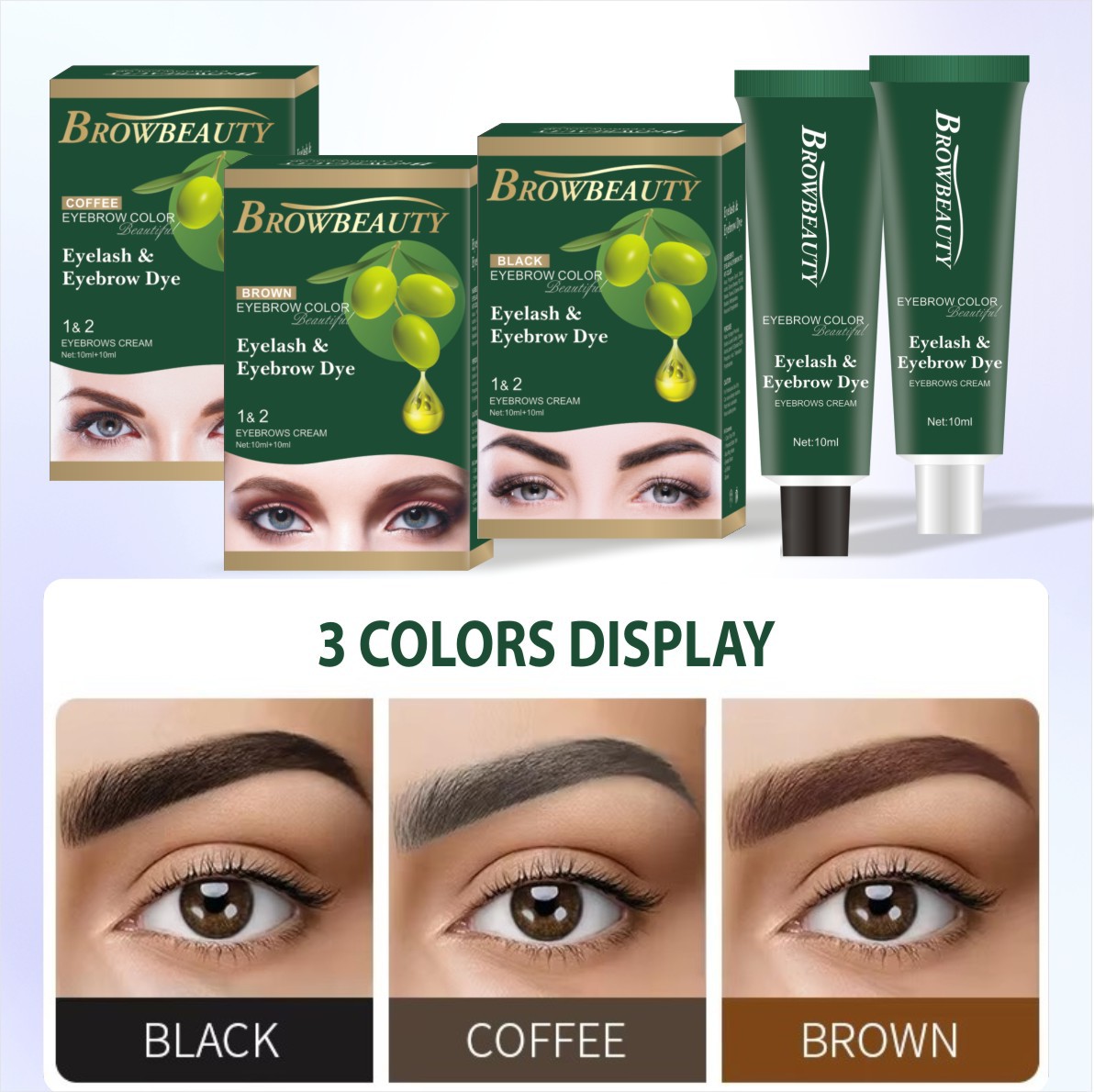 Browbeauty Eyebrow Dyeing Cream Foreign Trade Eyebrow Dyeing Cream Cross-Border Eyebrow Dyeing Cream Eyebrow Dyeing Pen Mascara Waterproof Eyebrow Dyeing Cream