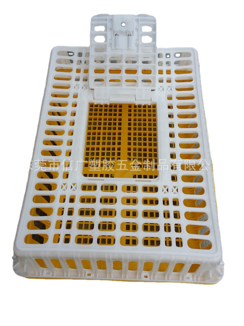厂家供用加厚塑料鸡鸭笼养殖可用塑胶笼运输筐畜牧养735*540*270