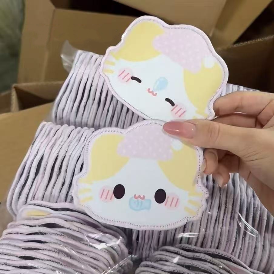 Cute Girl Marshmallow Sweet Kitten Velcro Seamless Bangs Sticker to Organize Broken Hair Velcro Artifact