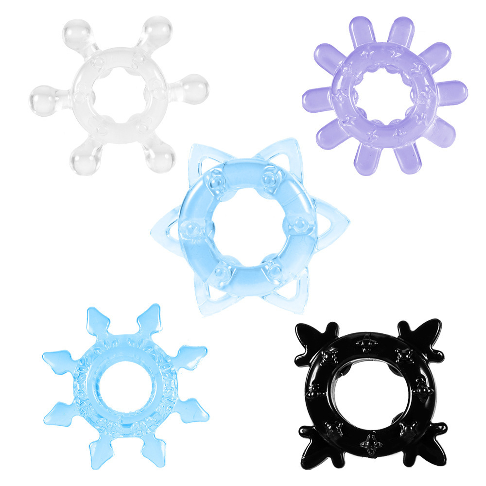 Caterpillar Crystal Delay Ring TPE Locking Sun Ring Adult Toy — detail image 22