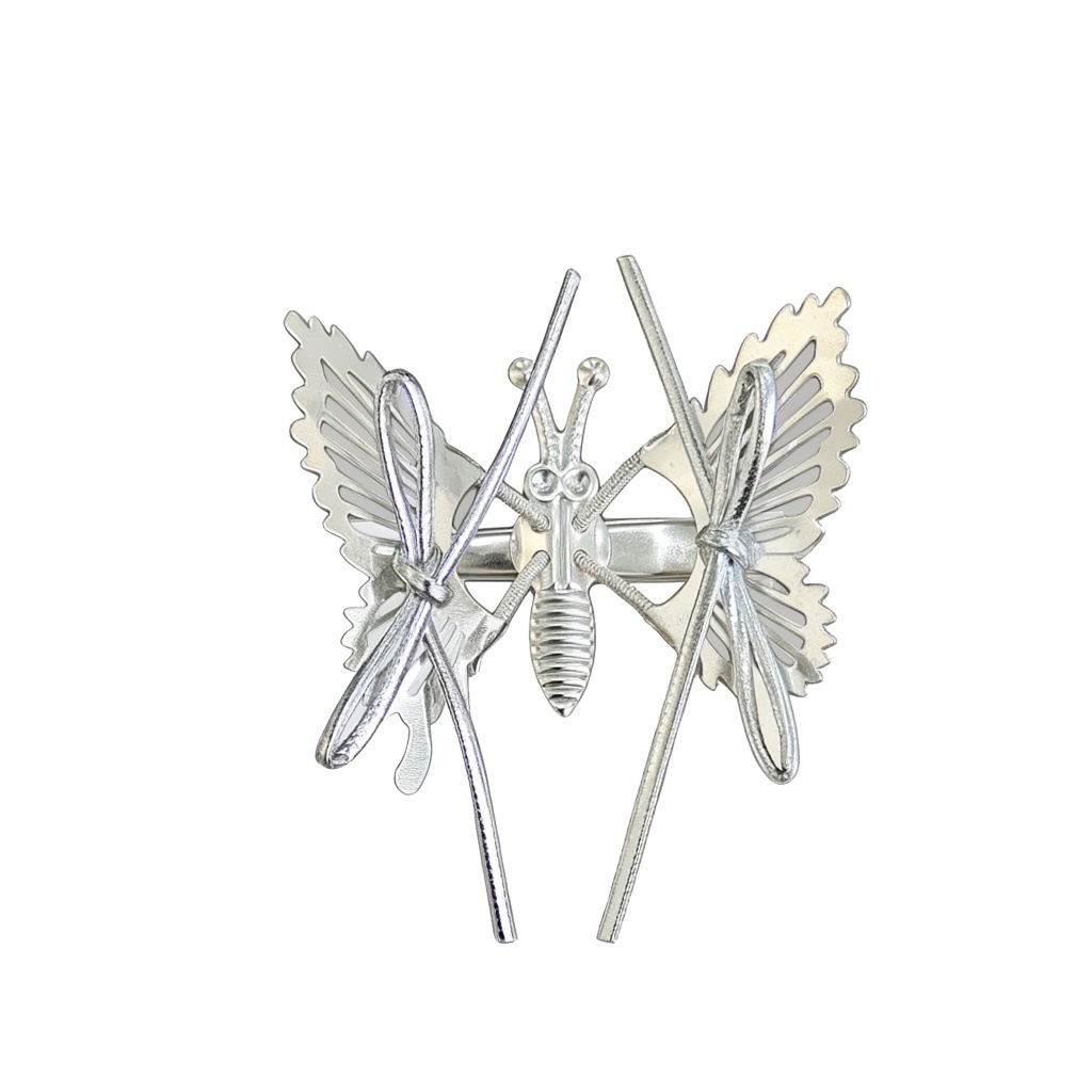 움직이는 은색 나비 [나비 리본 스타일]