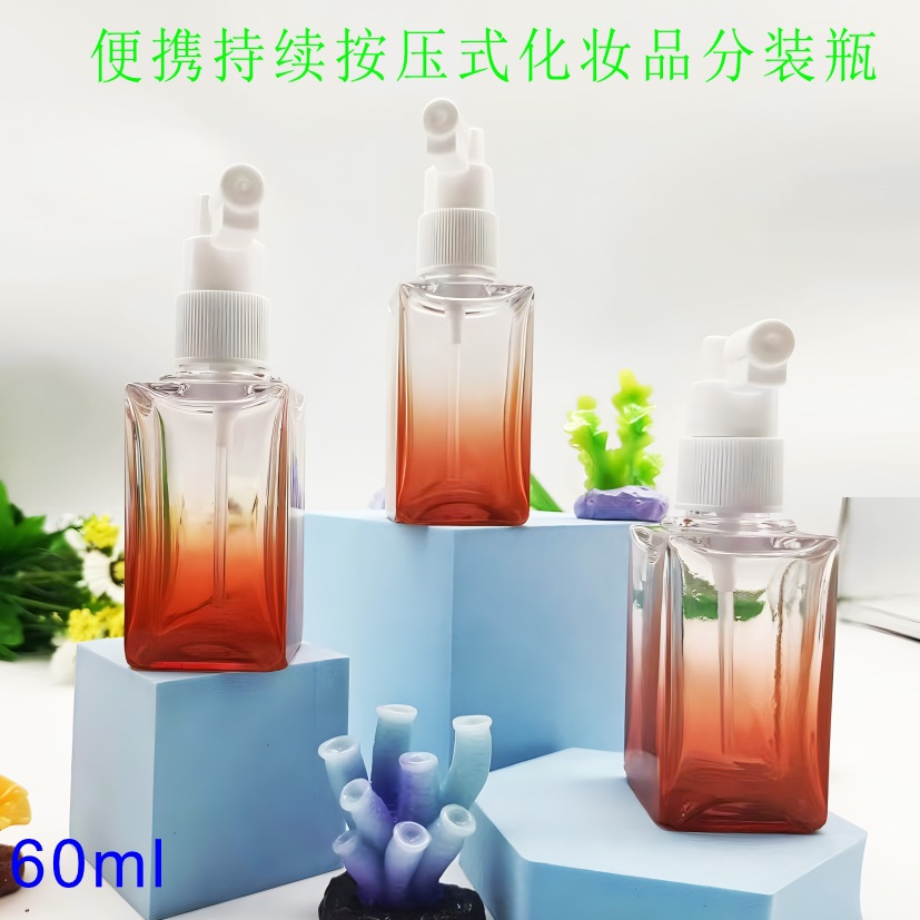 批发摇杆塑料喷瓶360度旋转白色PE喷雾瓶口腔细雾透明PET喷壶60ml