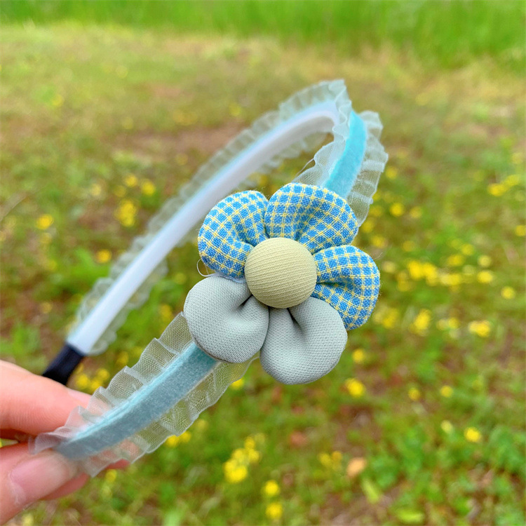 126g Weight Hair Band Hair Accessories Type 1 Piece Quantity Casual, Street Occasion Cloth Material Flower Pattern All Seasons Season Girl'S Gender Pleated Design Cute Style Cute Girl'S Flower Cloth Pleated Hair Band 11