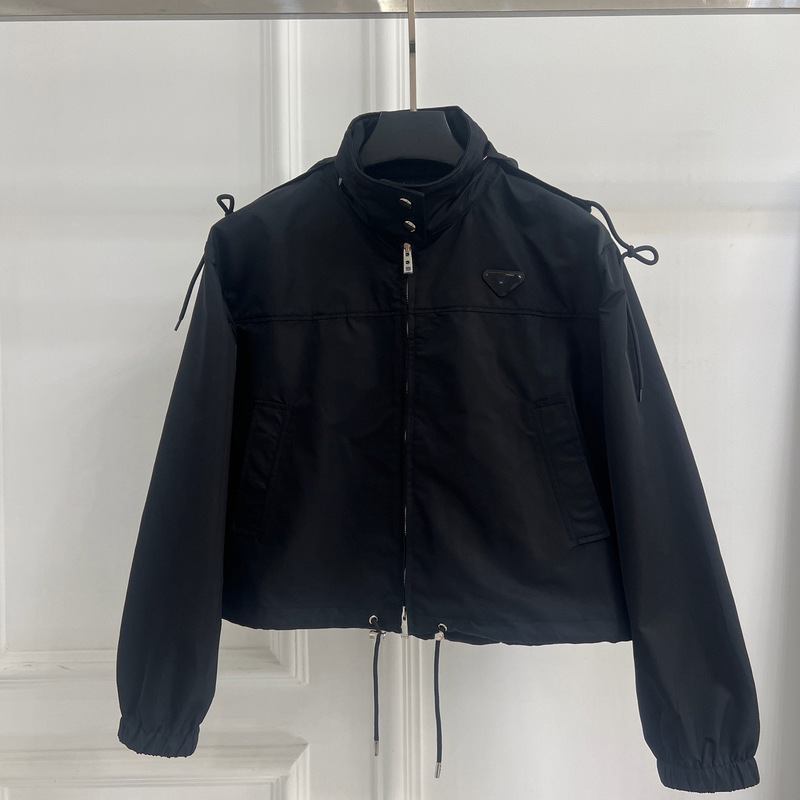 Spring and Autumn New Style Detachable Hooded Drawstring Jacket Windproof Jacket for Women