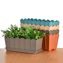 花箱栅栏长方形塑料花槽户外阳台种菜盆绿萝太阳花卉种植盆栽