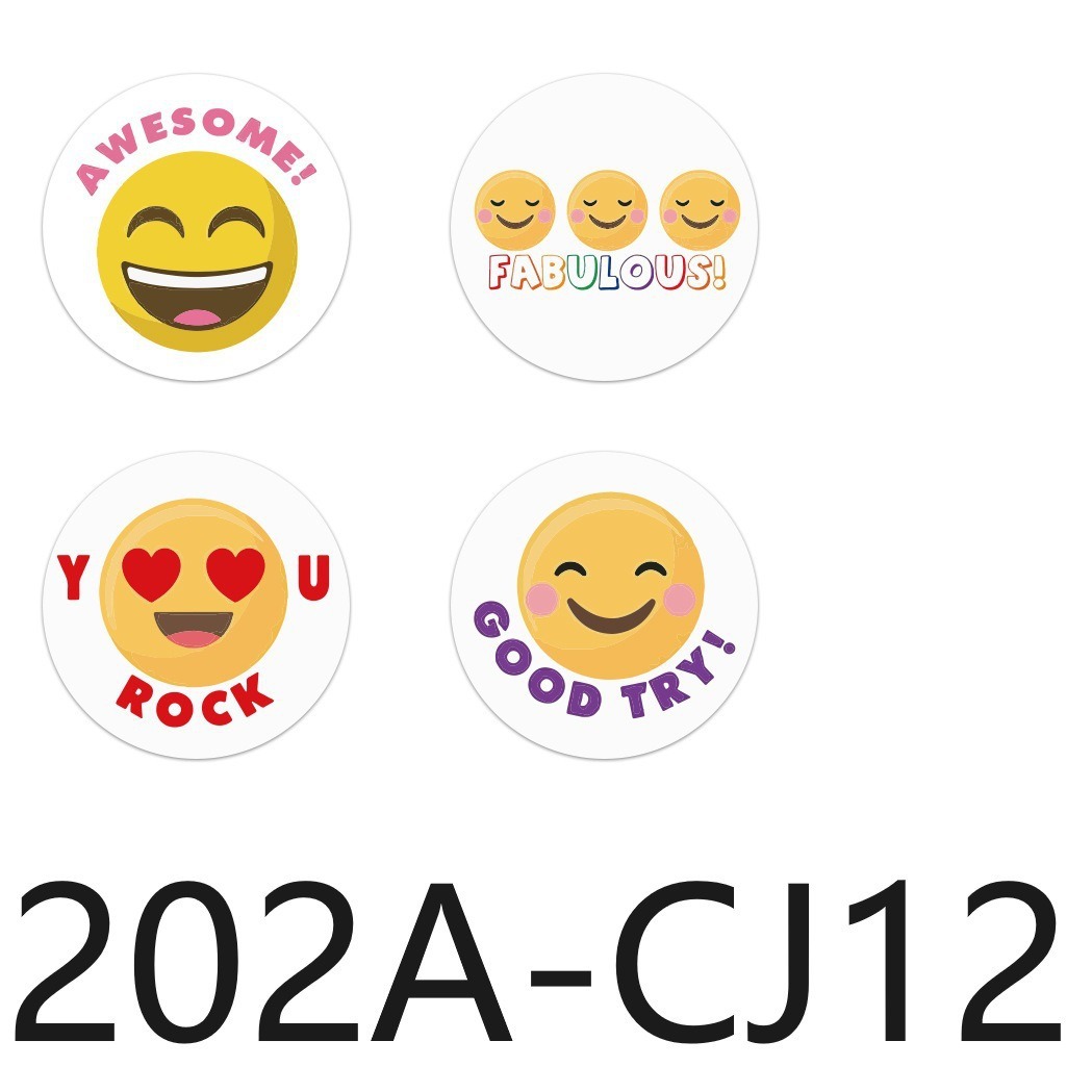 500贴/卷 儿童玩具表情强贴动物装饰不干胶贴纸标签