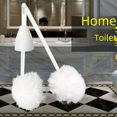 Soft bristle toilet brush with squeezer, bathroom brush for home use, cleaning brush, hotel toilet brush with cover