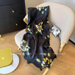 新しい中国式の黒い半身のスカートの女性の夏の新型の高い腰の軽い豪華な高級感のレトロな包みの尻のa字の中で長いスカート