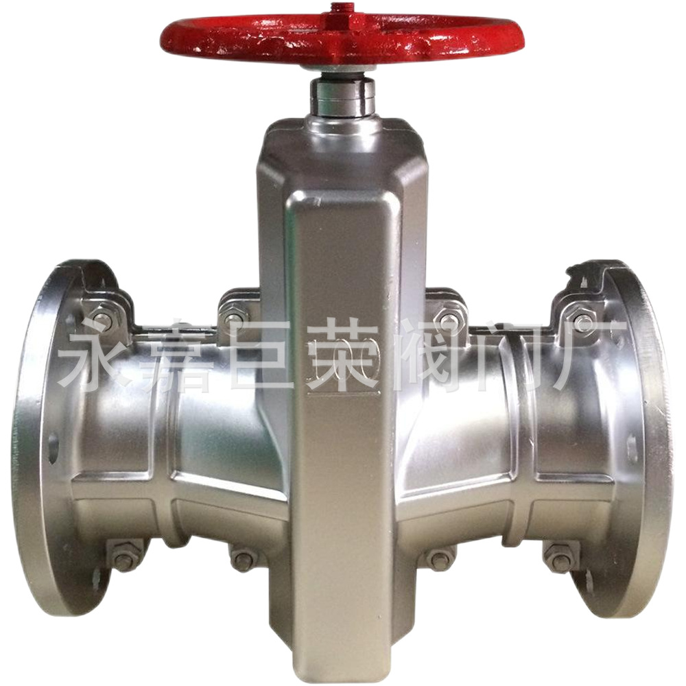 南高阀门销售GJ41X-10L DN32铸铁衬胶法兰管夹阀胶管阀