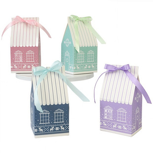 Pastoral Style Fresh and Elegant Small House Box Healing Small Gift Gift Box Candy Chocolate Biscuit Packaging Box