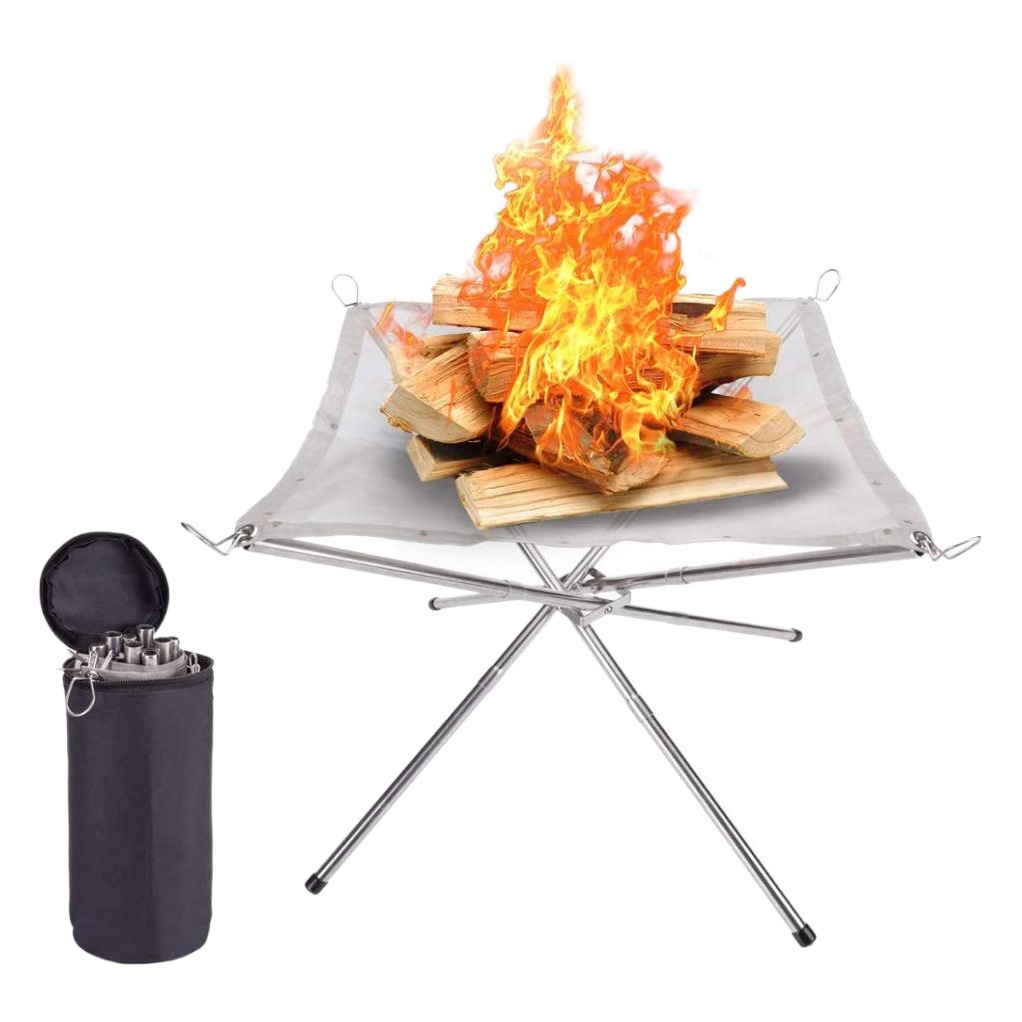 Outdoor Camping Style Portable Foldableing Storage Fire Table Picnic Firewood Campfire Rack Small Charcoal Stove Charcoal Stove