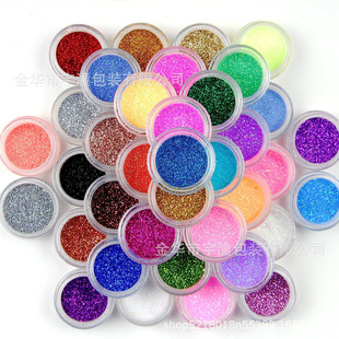Factory supply round boxed glitter powder glitter 3g gold powder sequins diy glue crystal mud slime accessories