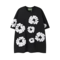 T-Shirt Black Print White