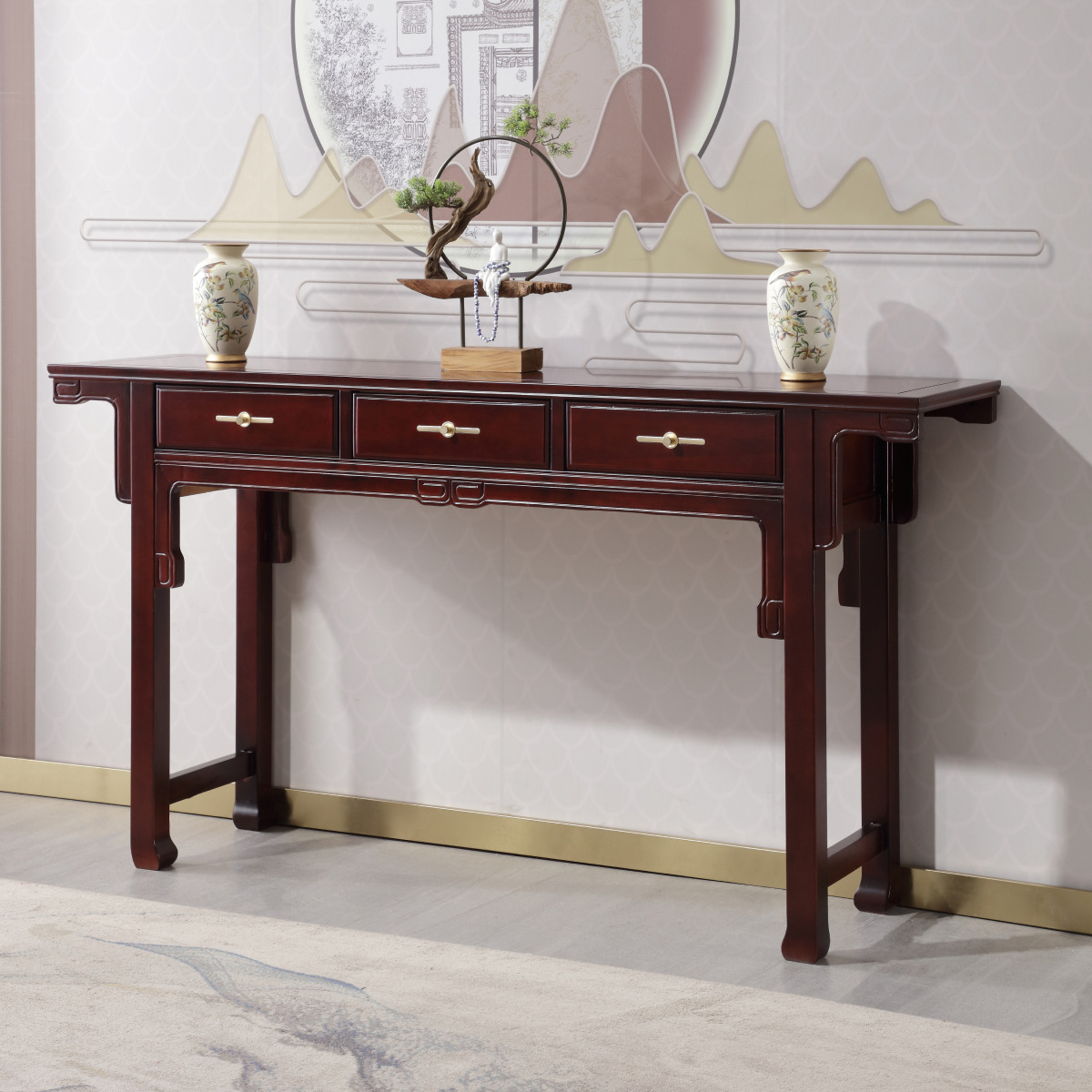 Home Incense Case Home Incense Ancestor Divine Table Cabinet Guan Gong Nestor Incense Case Desk God of Wealth Camphor Wood Buddha Table Home