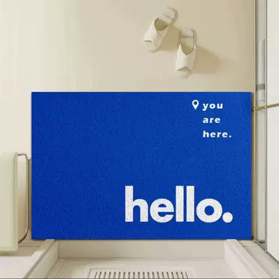 Avtomobil döşəmə paspasları: Anti-Slip Dust Removal Creative Ins - hello-dark-blue-3-4060cm