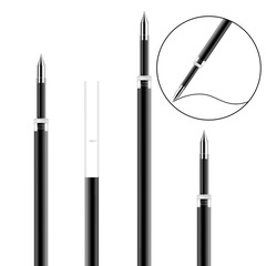 得力S782黑色紅色子彈頭0.5按動中性筆芯替芯 S01 K35用 20支/盒