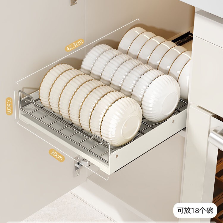 穴あけ不要のキッチンキャビネットプルアウトバスケット、引き出し式食器収納ラック、シンク下収納ラック、調味料ボトル収納ボックス|undefined