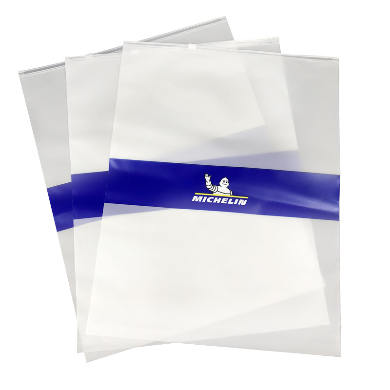 Transparent Frosted Zipper Bag Custom Yoga Sportswear Ziplock Bag Storage Bag Logo Printed Clothing Packaging Bag