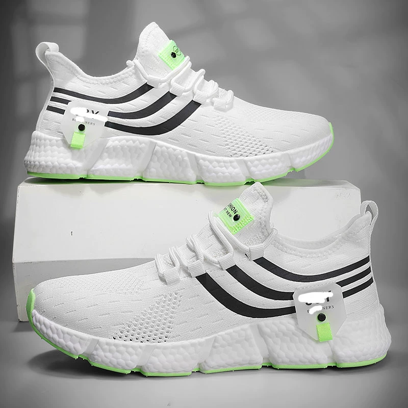 2024 четыре сезона трансграничная беговая обувь летающая сетка лапша пара спортивная обувь мягкая подошва мужская дышащая мужская обувь дорожная обувь оптом