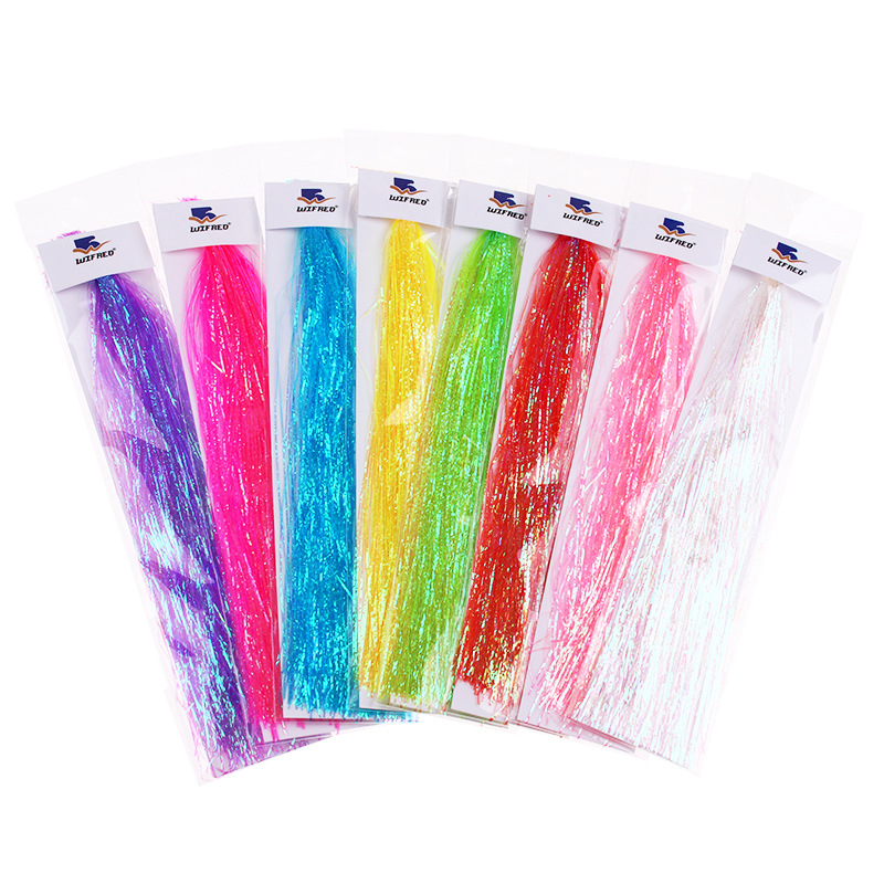 Wifreo 1mm silla brillante relieve alta reflexión correa de mosca de mar gancho material de unión 8 colores