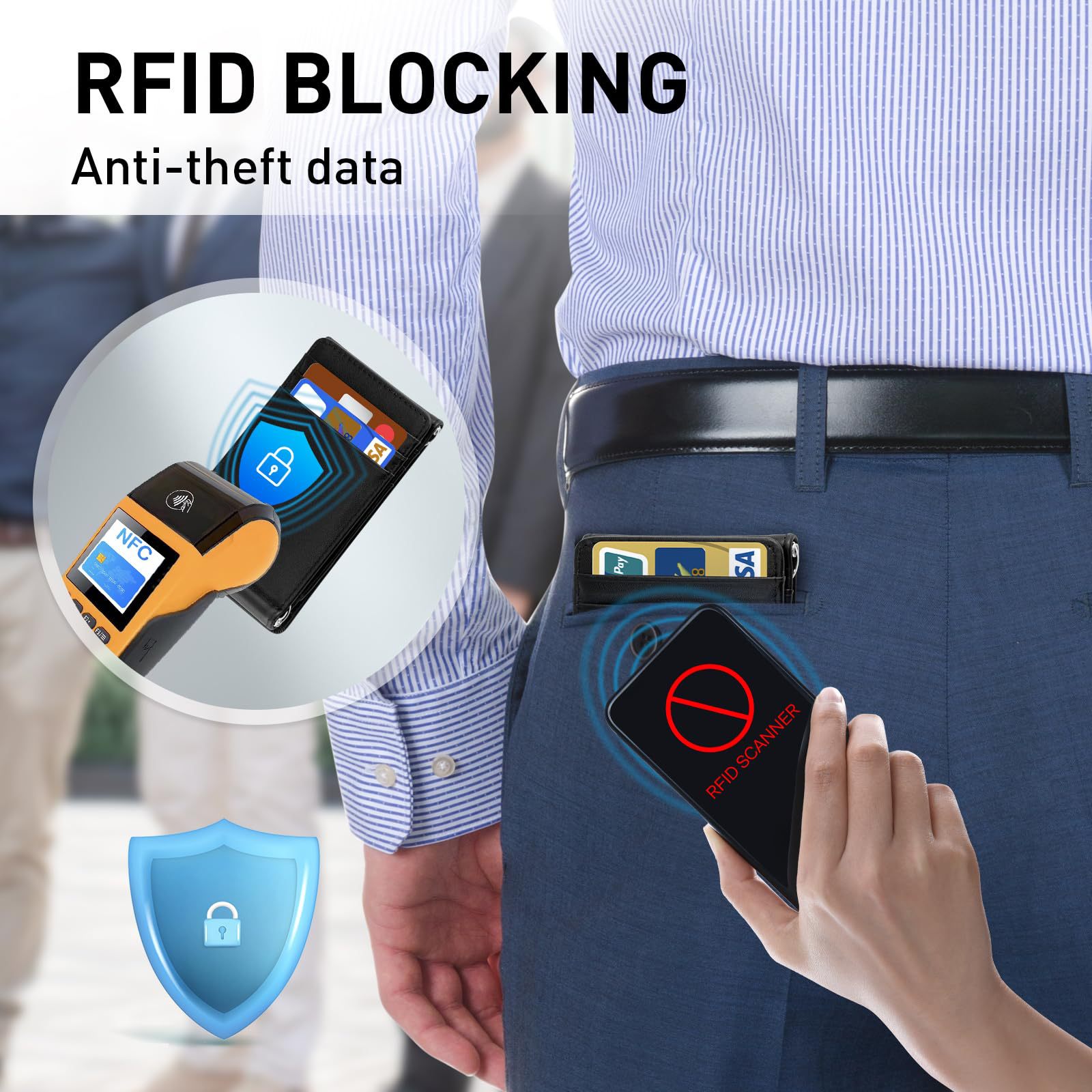 Comercio exterior nuevo estilo tres veces portátil en dólares de EE. UU. Cartera al por mayor primera capa de cuero de vaca para hombres Tarjetero de gran capacidad