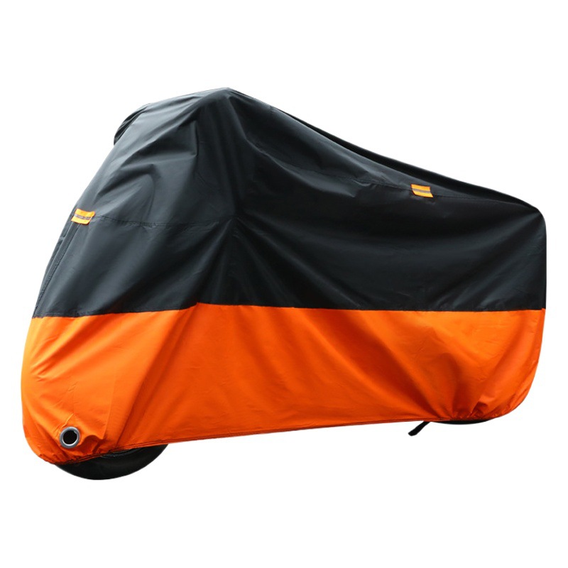 Cross-border motorcycle locomotive cover rain cover locomotive cover black thickened lengthened 210D silver-coated Oxford cloth