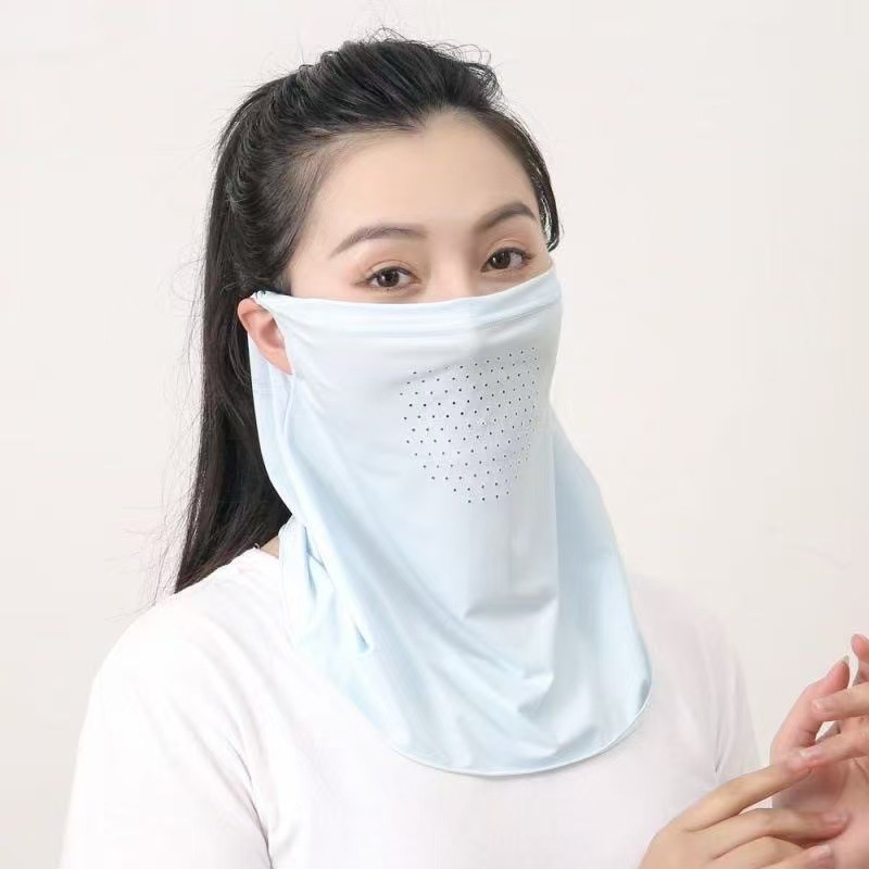 2025氷の糸の通気性の日焼け止めのマスクの男女の夏の首の保護の首のカバーの日よけのマスクの屋外は日焼け止めのベールに乗ります。|undefined