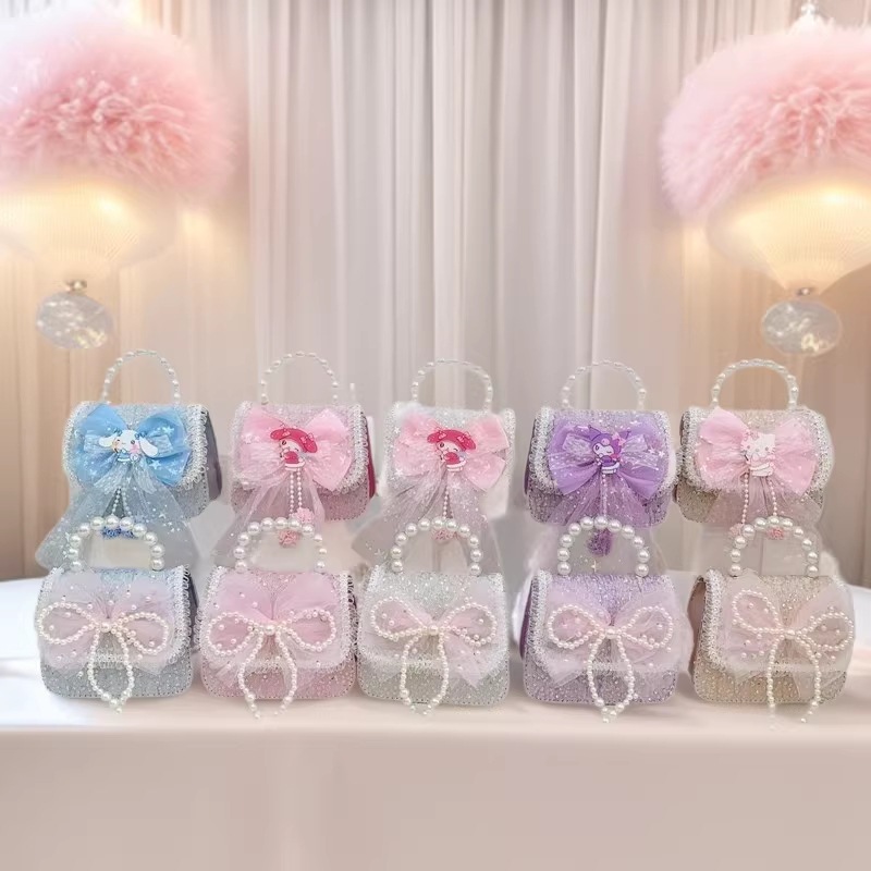 Accesorios para niños bolsos de moda de verano bolsos de mochila para chicas bolsos de mano princesa de perlas bolsos de cambio de viento fragante